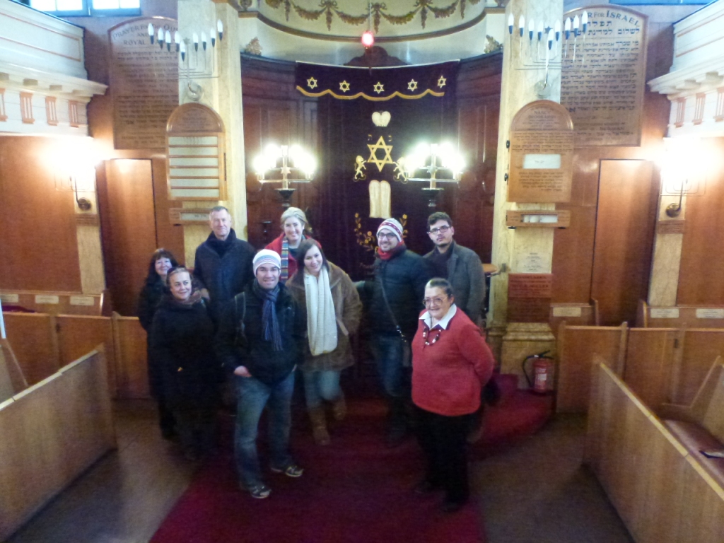 Rabbinic students from  the Leo Beck College visiting Sandys Row synagogue