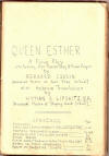 Queen Esther - A Purim Play, contents