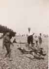On the beach at Goring on Sea with Sir Basil Henriques